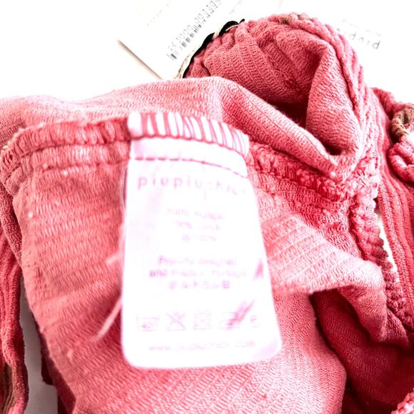 PIUPIUCHICK pomegranate hearts corduroy bubble romper 9-12 months NWT - Picture 9 of 9